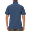 imageMAGCOMSEN Mens Tactical Military Shirts 14 Zip Short Sleeve Slim Fit Camo ShirtBlue Grey