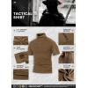 imageMAGCOMSEN Mens Tactical Military Shirts 14 Zip Short Sleeve Slim Fit Camo ShirtBrown