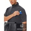 imageMAGCOMSEN Mens Tactical Military Shirts 14 Zip Short Sleeve Slim Fit Camo ShirtGrey