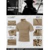 imageMAGCOMSEN Mens Tactical Military Shirts 14 Zip Short Sleeve Slim Fit Camo ShirtKhaki