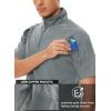 imageMAGCOMSEN Mens Tactical Military Shirts 14 Zip Short Sleeve Slim Fit Camo ShirtLight Grey
