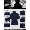 imageMAGCOMSEN Mens Tactical Military Shirts 14 Zip Short Sleeve Slim Fit Camo ShirtNavy
