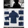 imageMAGCOMSEN Mens Tactical Military Shirts 14 Zip Short Sleeve Slim Fit Camo ShirtRoyal Blue