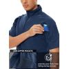 imageMAGCOMSEN Mens Tactical Military Shirts 14 Zip Short Sleeve Slim Fit Camo ShirtRoyal Blue