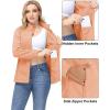 imageMAGCOMSEN Womens Fleece Jacket Zip Up Coat Lightweight Soft Warm Long Sleeve Jackets with Pockets for WinterApricot