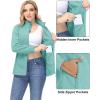 imageMAGCOMSEN Womens Fleece Jacket Zip Up Coat Lightweight Soft Warm Long Sleeve Jackets with Pockets for WinterGrey Green