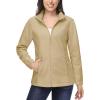 imageMAGCOMSEN Womens Fleece Jacket Zip Up Coat Lightweight Soft Warm Long Sleeve Jackets with Pockets for WinterLight Khaki