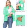 imageMAGCOMSEN Womens Fleece Jacket Zip Up Coat Lightweight Soft Warm Long Sleeve Jackets with Pockets for WinterMint Green