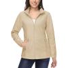 imageMAGCOMSEN Womens Fleece Jacket Zip Up Coat Lightweight Soft Warm Long Sleeve Jackets with Pockets for WinterPale Yellow