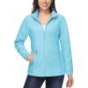 imageMAGCOMSEN Womens Fleece Jacket Zip Up Coat Lightweight Soft Warm Long Sleeve Jackets with Pockets for WinterWater Blue