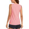 imageMAGCOMSEN Womens Sleeveless Workout Shirts UPF 80 Dry Fit Running Wicking Tank Tops Athletic Gym Summer Tops01pink