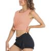 imageMAGCOMSEN Womens Sleeveless Workout Shirts UPF 80 Dry Fit Running Wicking Tank Tops Athletic Gym Summer TopsApricot