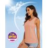 imageMAGCOMSEN Womens Sleeveless Workout Shirts UPF 80 Dry Fit Running Wicking Tank Tops Athletic Gym Summer TopsApricot