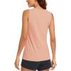 imageMAGCOMSEN Womens Sleeveless Workout Shirts UPF 80 Dry Fit Running Wicking Tank Tops Athletic Gym Summer TopsApricot