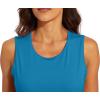 imageMAGCOMSEN Womens Sleeveless Workout Shirts UPF 80 Dry Fit Running Wicking Tank Tops Athletic Gym Summer TopsBlue Green