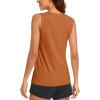imageMAGCOMSEN Womens Sleeveless Workout Shirts UPF 80 Dry Fit Running Wicking Tank Tops Athletic Gym Summer TopsDark Orange
