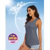 imageMAGCOMSEN Womens Sleeveless Workout Shirts UPF 80 Dry Fit Running Wicking Tank Tops Athletic Gym Summer TopsDary Grey