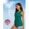 imageMAGCOMSEN Womens Sleeveless Workout Shirts UPF 80 Dry Fit Running Wicking Tank Tops Athletic Gym Summer TopsEmerald Green