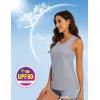 imageMAGCOMSEN Womens Sleeveless Workout Shirts UPF 80 Dry Fit Running Wicking Tank Tops Athletic Gym Summer TopsLight Grey