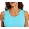 imageMAGCOMSEN Womens Sleeveless Workout Shirts UPF 80 Dry Fit Running Wicking Tank Tops Athletic Gym Summer TopsLight Lake Blue