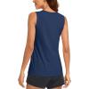 imageMAGCOMSEN Womens Sleeveless Workout Shirts UPF 80 Dry Fit Running Wicking Tank Tops Athletic Gym Summer TopsNavy