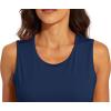 imageMAGCOMSEN Womens Sleeveless Workout Shirts UPF 80 Dry Fit Running Wicking Tank Tops Athletic Gym Summer TopsNavy