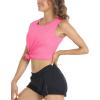 imageMAGCOMSEN Womens Sleeveless Workout Shirts UPF 80 Dry Fit Running Wicking Tank Tops Athletic Gym Summer TopsRose