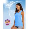 imageMAGCOMSEN Womens Sleeveless Workout Shirts UPF 80 Dry Fit Running Wicking Tank Tops Athletic Gym Summer TopsWaterfall Blue