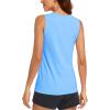 imageMAGCOMSEN Womens Sleeveless Workout Shirts UPF 80 Dry Fit Running Wicking Tank Tops Athletic Gym Summer TopsWaterfall Blue