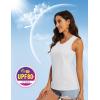 imageMAGCOMSEN Womens Sleeveless Workout Shirts UPF 80 Dry Fit Running Wicking Tank Tops Athletic Gym Summer TopsWhite