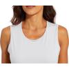 imageMAGCOMSEN Womens Sleeveless Workout Shirts UPF 80 Dry Fit Running Wicking Tank Tops Athletic Gym Summer TopsWhite