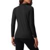 imageMAGCOMSEN Womens Thermal Shirts Mock Turtleneck Fleece Lined Long Sleeve Workout Underwear Base Layer Pullover TopsBlack