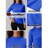 imageMAGCOMSEN Womens Thermal Shirts Mock Turtleneck Fleece Lined Long Sleeve Workout Underwear Base Layer Pullover TopsColour Blue