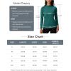 imageMAGCOMSEN Womens Thermal Shirts Mock Turtleneck Fleece Lined Long Sleeve Workout Underwear Base Layer Pullover TopsEmerald Green