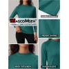 imageMAGCOMSEN Womens Thermal Shirts Mock Turtleneck Fleece Lined Long Sleeve Workout Underwear Base Layer Pullover TopsEmerald Green