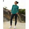 imageMAGCOMSEN Womens Thermal Shirts Mock Turtleneck Fleece Lined Long Sleeve Workout Underwear Base Layer Pullover TopsEmerald Green