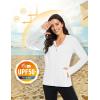 imageMAGCOMSEN Womens UPF 50 Sun Protection Jacket Long Sleeve Zip Up Cooling Lightweight Hoodie Hiking ShirtWhite
