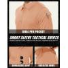 imageMAGCOMSEN Mens Polo Shirt Quick Dry Performance Short Sleeve Tactical Shirts Pique Jersey Golf ShirtApricot