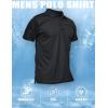 imageMAGCOMSEN Mens Polo Shirt Quick Dry Performance Short Sleeve Tactical Shirts Pique Jersey Golf ShirtBlack