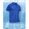 imageMAGCOMSEN Mens Polo Shirt Quick Dry Performance Short Sleeve Tactical Shirts Pique Jersey Golf ShirtBlue