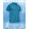imageMAGCOMSEN Mens Polo Shirt Quick Dry Performance Short Sleeve Tactical Shirts Pique Jersey Golf ShirtBlue Greenshort