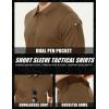 imageMAGCOMSEN Mens Polo Shirt Quick Dry Performance Short Sleeve Tactical Shirts Pique Jersey Golf ShirtBrown