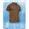 imageMAGCOMSEN Mens Polo Shirt Quick Dry Performance Short Sleeve Tactical Shirts Pique Jersey Golf ShirtBrown