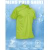 imageMAGCOMSEN Mens Polo Shirt Quick Dry Performance Short Sleeve Tactical Shirts Pique Jersey Golf ShirtFlourescent Greenshort
