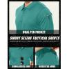 imageMAGCOMSEN Mens Polo Shirt Quick Dry Performance Short Sleeve Tactical Shirts Pique Jersey Golf ShirtGrey Green