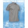 imageMAGCOMSEN Mens Polo Shirt Quick Dry Performance Short Sleeve Tactical Shirts Pique Jersey Golf ShirtLight Grey