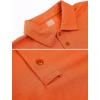 imageMAGCOMSEN Mens Polo Shirt Quick Dry Performance Short Sleeve Tactical Shirts Pique Jersey Golf ShirtOrangeshort
