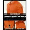 imageMAGCOMSEN Mens Polo Shirt Quick Dry Performance Short Sleeve Tactical Shirts Pique Jersey Golf ShirtOrangeshort