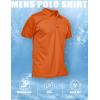 imageMAGCOMSEN Mens Polo Shirt Quick Dry Performance Short Sleeve Tactical Shirts Pique Jersey Golf ShirtOrangeshort
