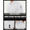 imageMAGCOMSEN Mens Polo Shirt Quick Dry Performance Short Sleeve Tactical Shirts Pique Jersey Golf ShirtWhiteshort